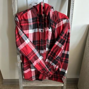 Hooded American Eagle flannel